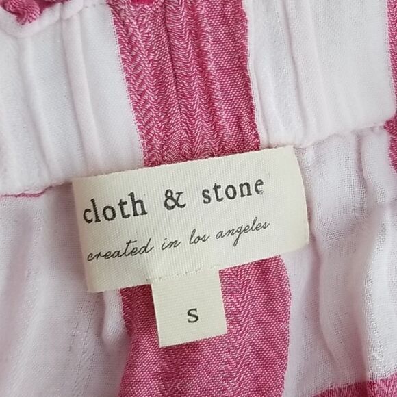 Anthro Cloth & Stone Plaid Off The Shoulder Top Sm - Picture 4 of 7